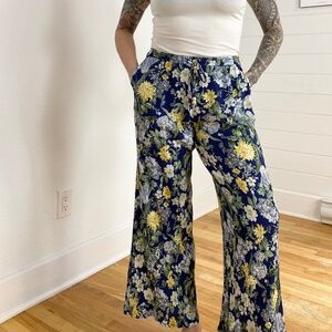 Rachel Roy crinkled floral pants